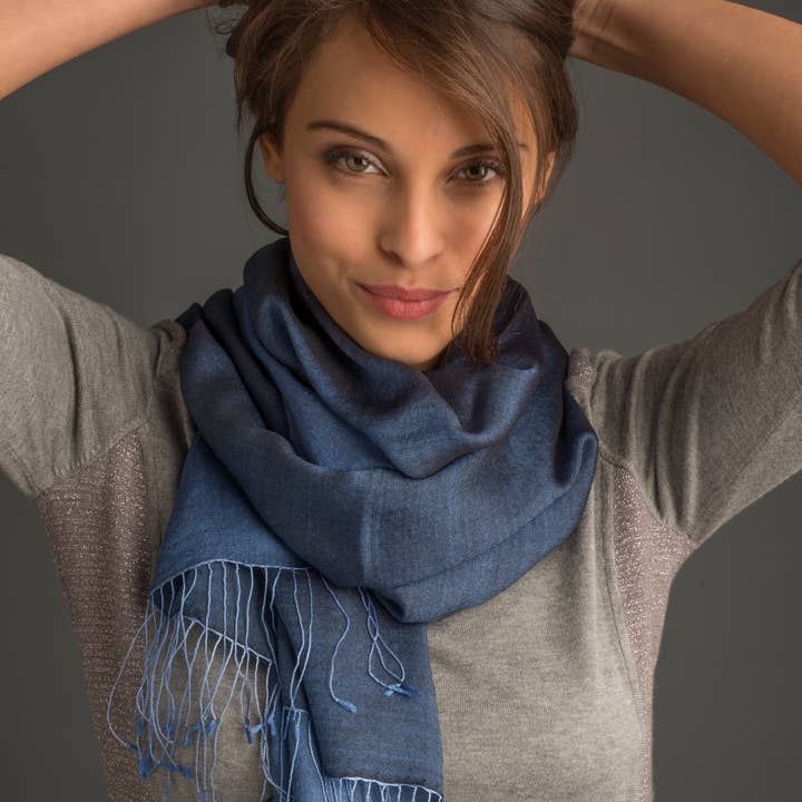 DIWALI PARIS - Wholesale Head Scarf - Women's - BENARES SCARF - 50% WOOL / 50% SILK0