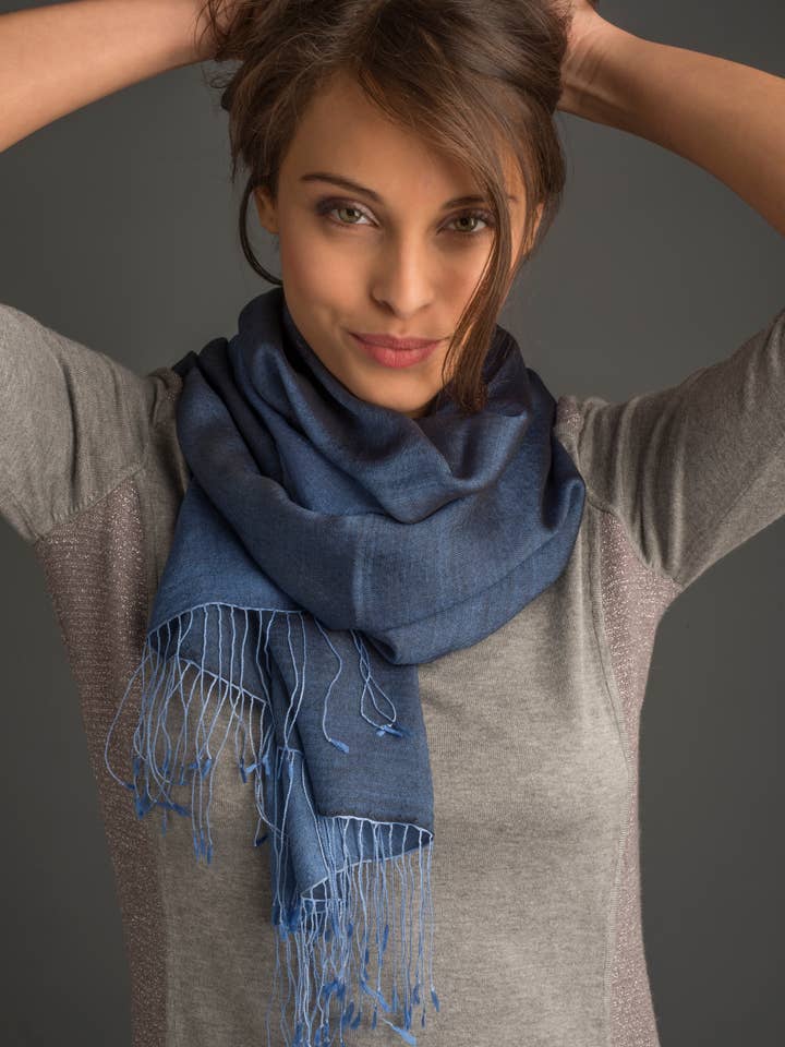 SJAAL BENARES - 50% WOL / 50% ZIJDE voor wholesale door DIWALI PARIS