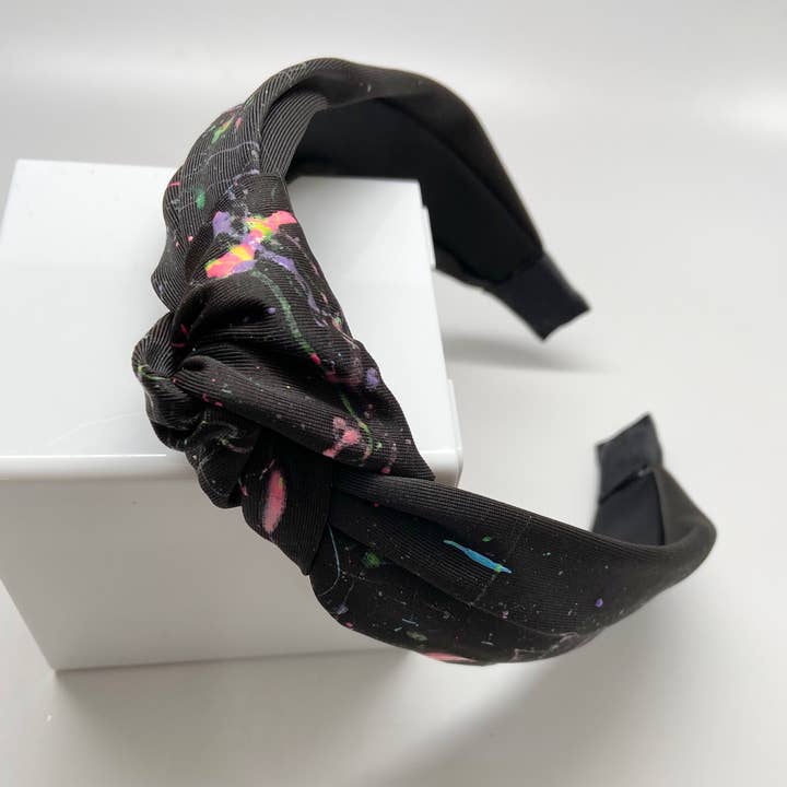 Splatter Paint Knot Headband for wholesale by Mikayla's Creations