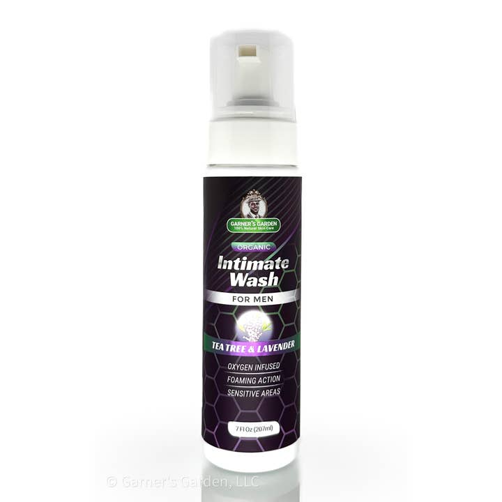 Garner's Garden - Wholesale Intimate Cleanser/Wipe - 7 oz Organic Intimate Wash Men's | Foaming | Hâ‚‚Oâ‚‚