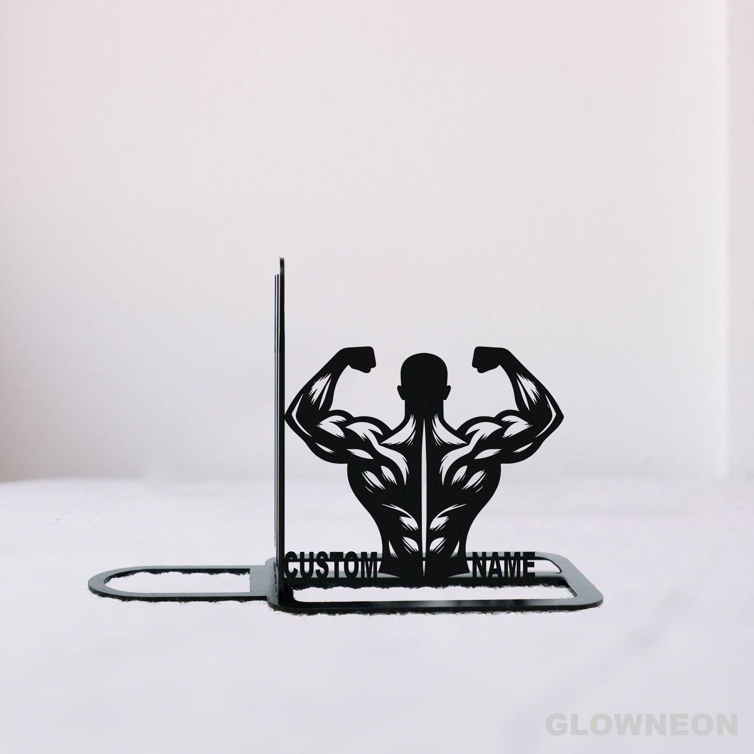 Glow Neon - Venta al por mayor Sujetalibros - Sujetalibros de Peso Muerto Custom Gymmer, Soporte de Libros de Gimnasio de Metal para Fitness2