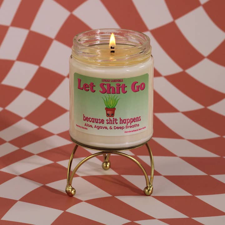 Lunar Landings - Wholesale Jar/Filled Candle - Let Shit Go Soy Candle2