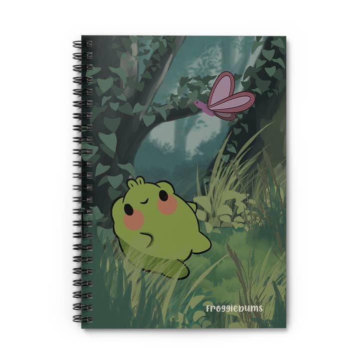 Gerald watching butterfly - Spiral Notebook - Ruled Line for wholesale by froggiebums