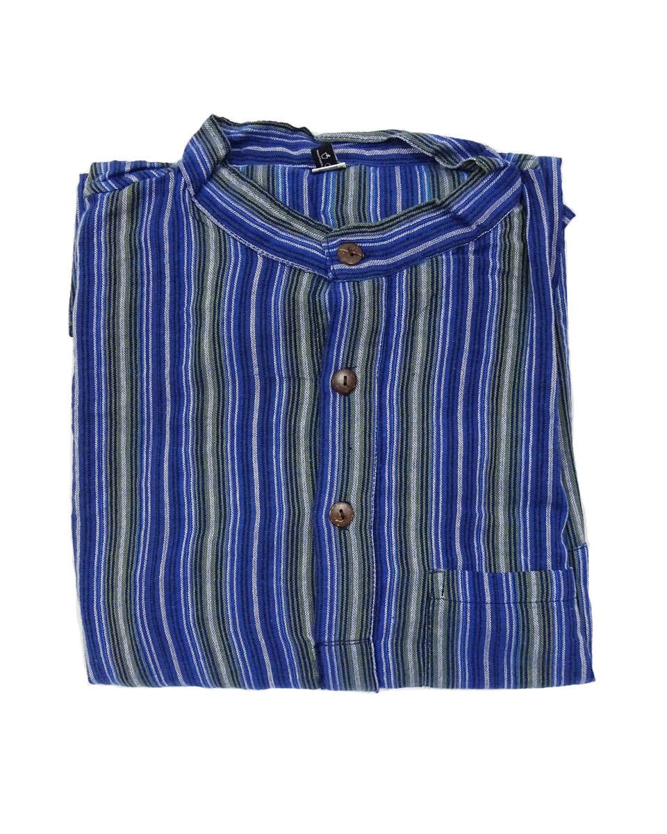 Zig Zag Asian Collection - Wholesale Button Down Shirt - Men's - Striped Cotton Kurta3