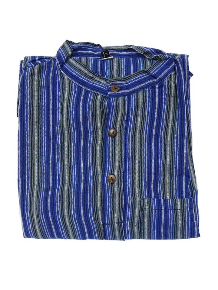 Zig Zag Asian Collection - Wholesale Button Down Shirt - Men's - Striped Cotton Kurta3