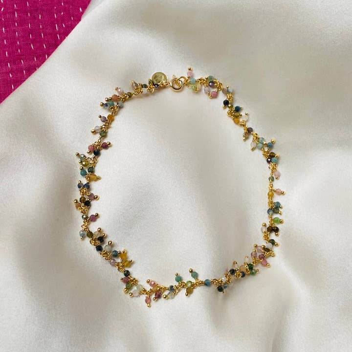 Sophie Deschamps Bijoux - Wholesale Beaded Bracelet - Briséis Tourmaline Anklet (BCHACH5)