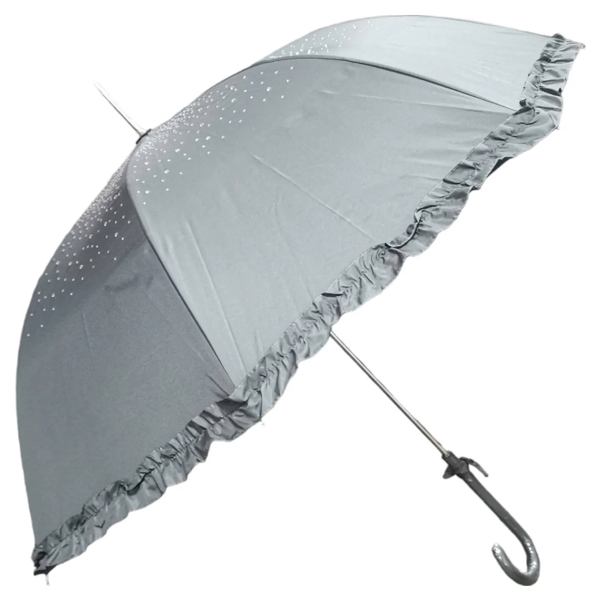 Superbia – Großhandel Regenschirm – Damen – Superbia Langschirm mit funkelnden Diamanten und Rüschen für Party und Events8