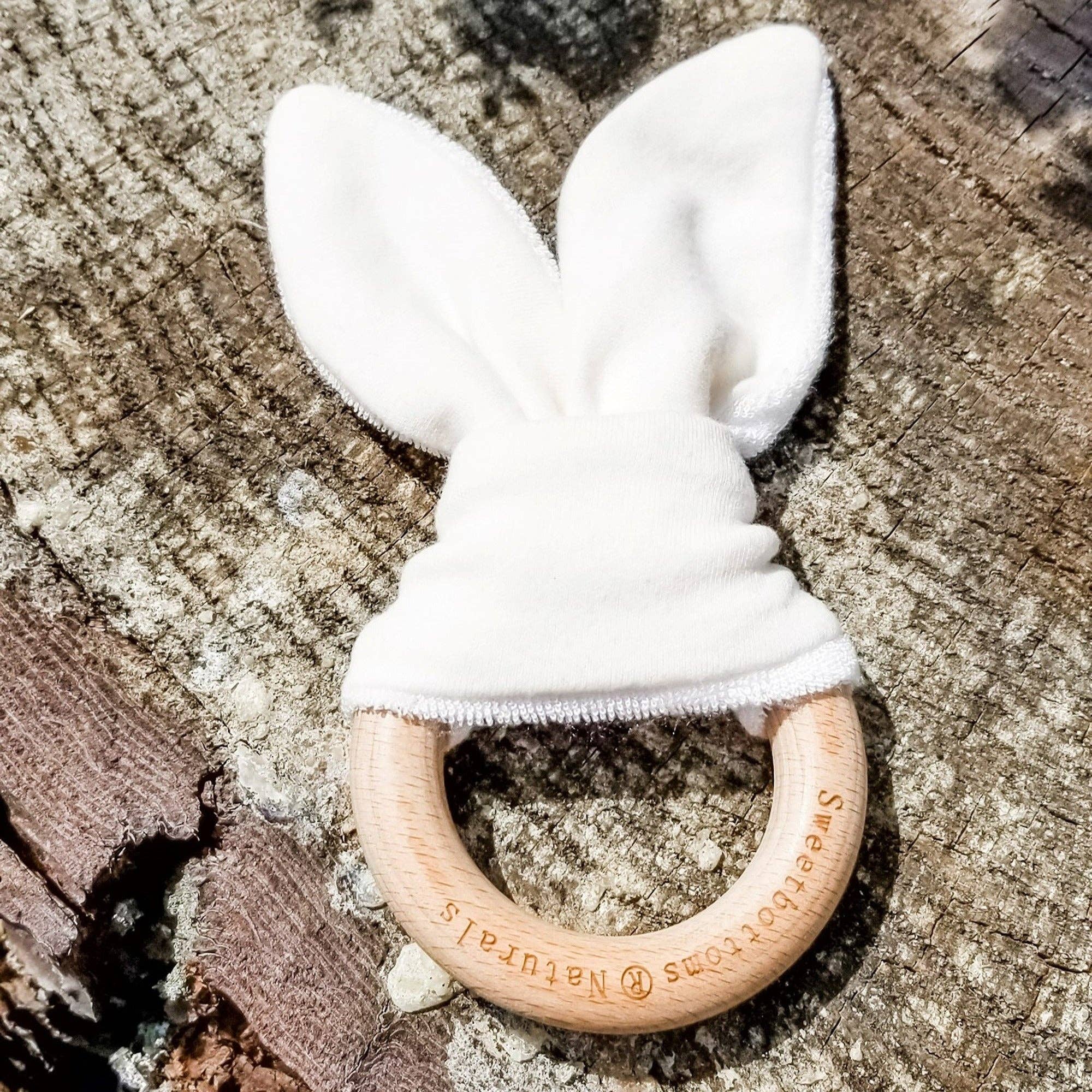 R.B. Amber Jewelry - Wholesale Teether (Not Clip-On) - Baby - Organic Bunny Ear Teething Toy1