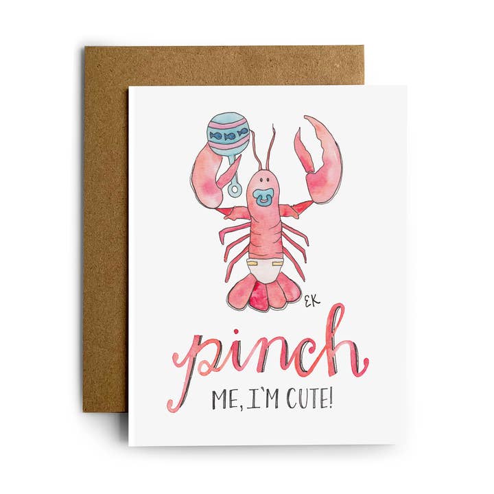 Baby Kreeft Kaart voor wholesale door Eileen Graphics