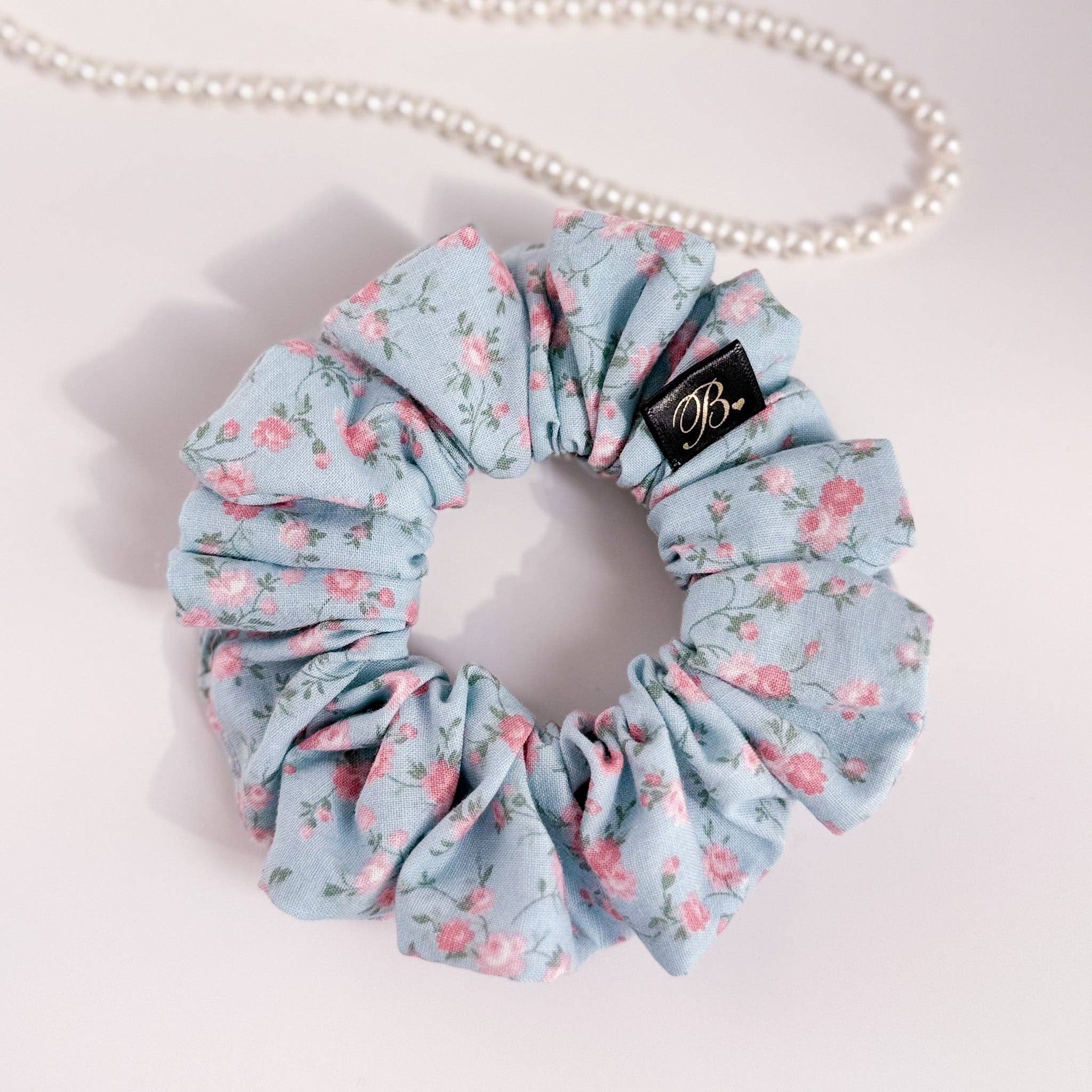 B. LUVV & CO. - Wholesale Scrunchie - Women's - Cotton Scrunchie in Rose Garden1