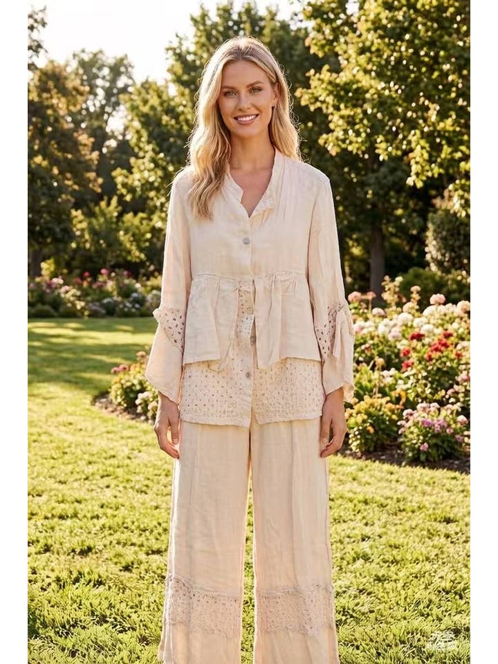 LÉA & LUC – wholesale Pants – Women's – 100% Linen Trousers REF. 3049037