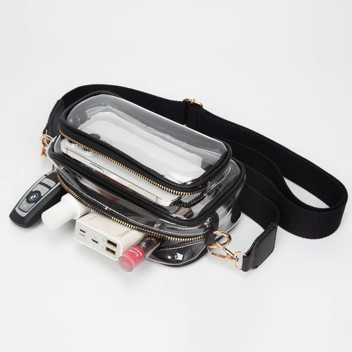 Sensibling Corp. - Wholesale Crossbody Bag - Women's - Transparent Rectangular Crossbody Bag11