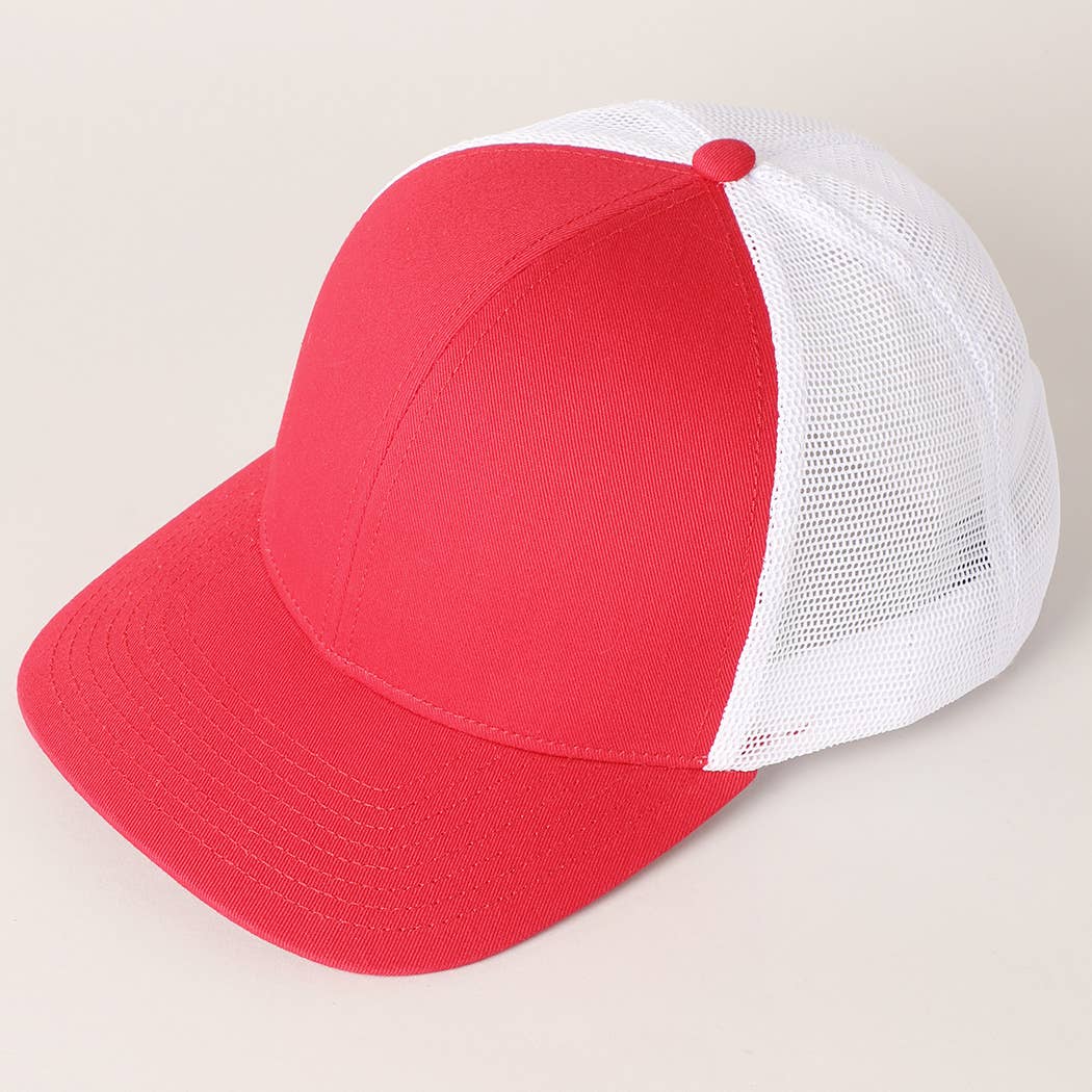 Fashion City - Wholesale Trucker Hat - Unisex - Two Tone Cotton Trucker Hat with Mesh Back49