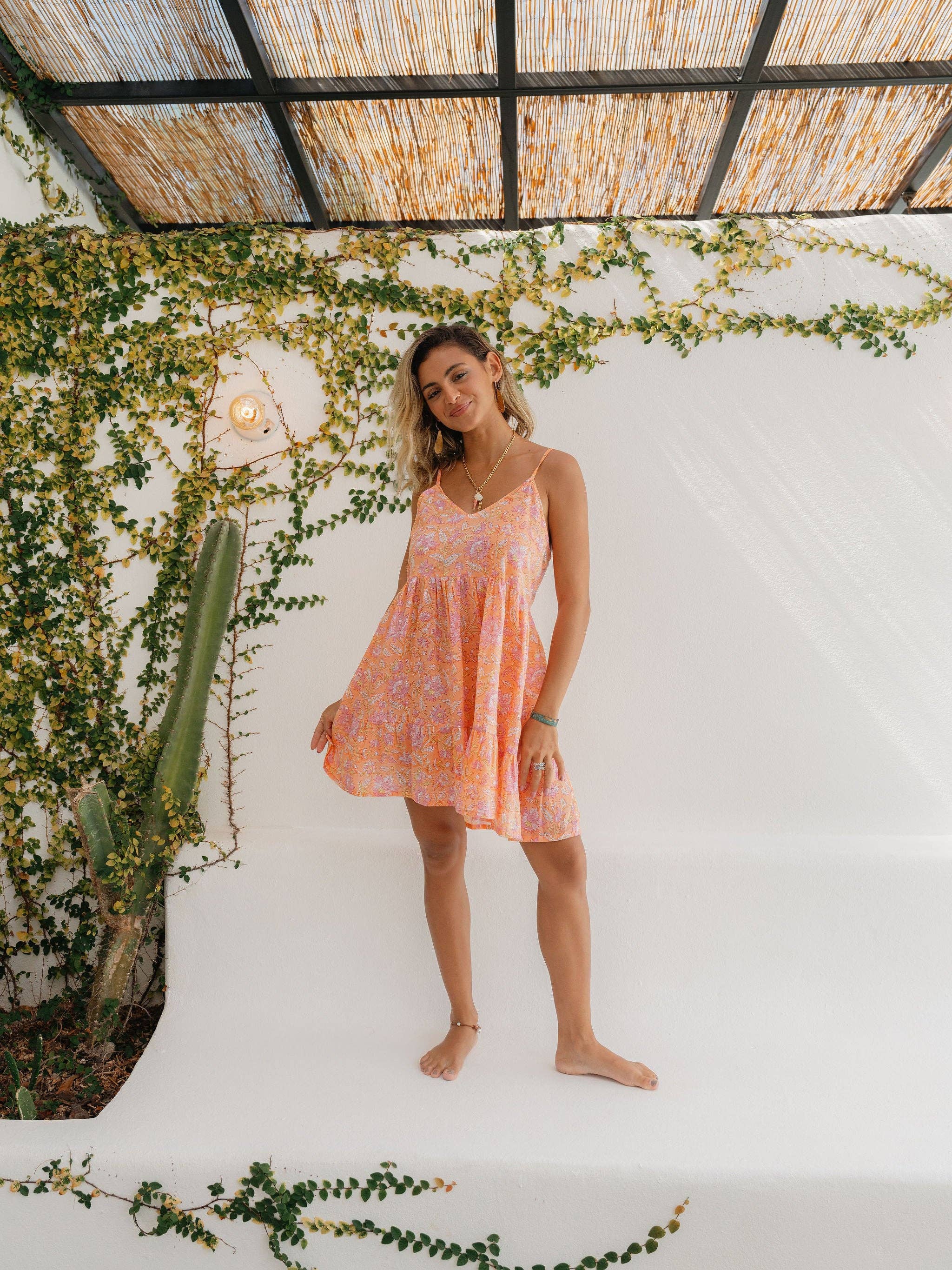 Guava Lane - Wholesale Dress - Women's - Mar y Sol Mini Dress-Tangerine Sky1