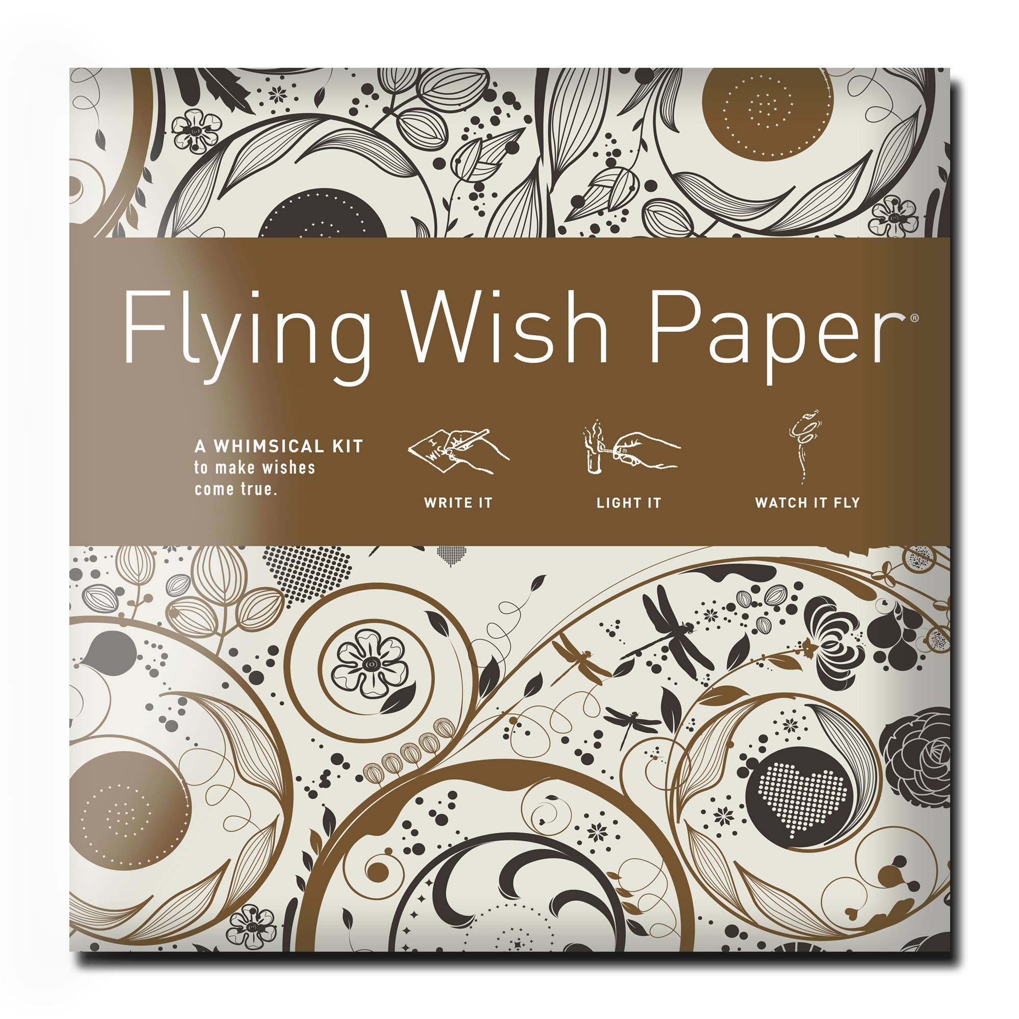 FLYING WISH PAPER ® - Wholesale Everyday Greeting Card - SWIRLS – 50 WISH PAPERS™ Manifest Wish-making WISHING KIT™