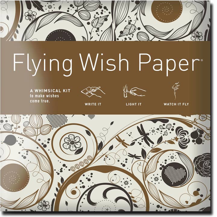 FLYING WISH PAPER ® - Wholesale Everyday Greeting Card - SWIRLS – 50 WISH PAPERS™ Manifest Wish-making WISHING KIT™0
