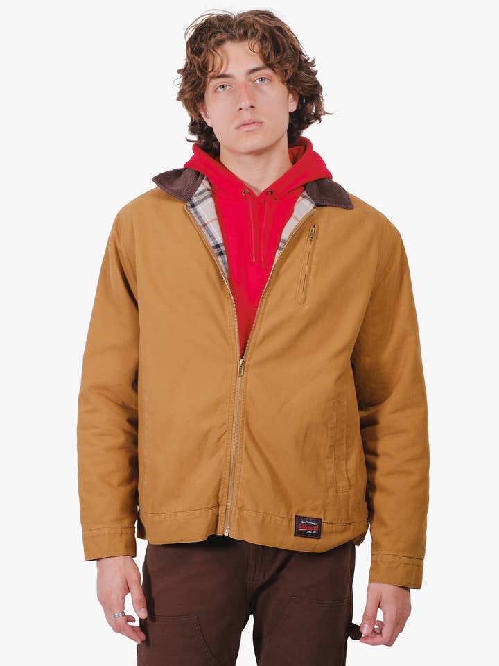 Veste en toile lavée doublée pour la vente par Brooklyn Cloth