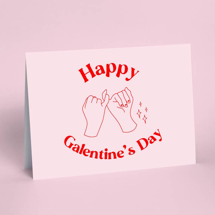 Pinky Promise Galentines Day Card for wholesale by BrandyBPapier