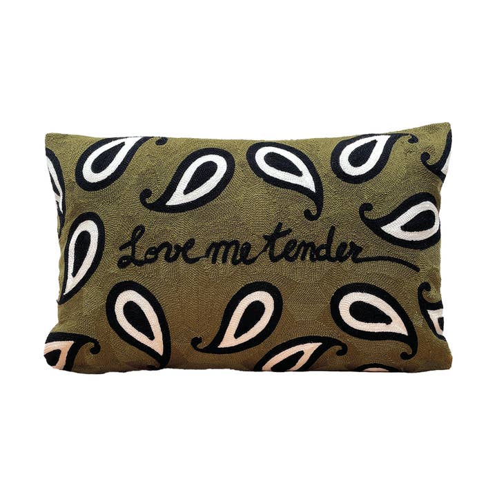 Opjet Paris - Wholesale Throw/Decorative Pillow - Influence bandana khaki cushion 30x50cm0