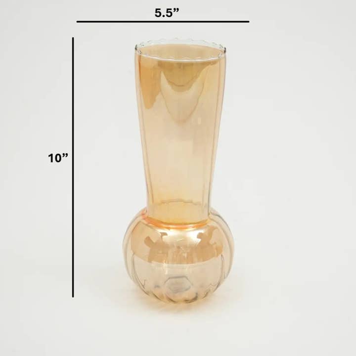 ExpoBazaar - Wholesale Vase - Glass Vase | Whimsy Whirlpool Large Vase | 5.50X10"4