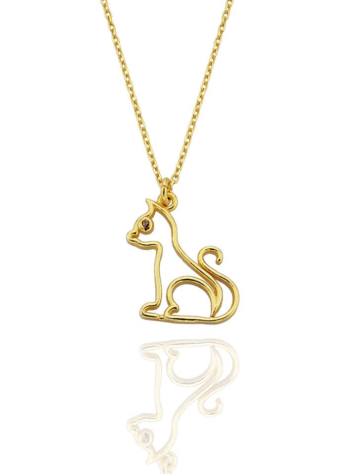 Collier Chat pour la vente par Minval Jewelry