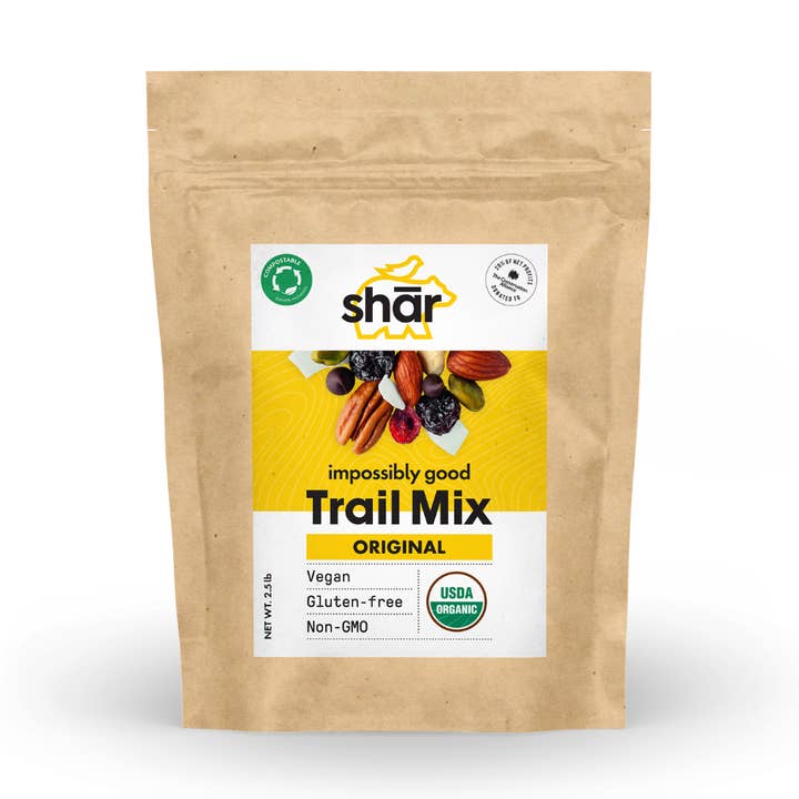 1,13 kg KOMPOSTIERBARE TASCHE - ORIGINAL für den Großhandel von shār snacks