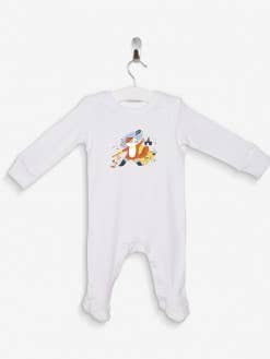 Puss i Støvler hvid pyjamas 100% økologisk bomuld OEKO-TEX certificeret for engroshandel hos Nos poussins chéris