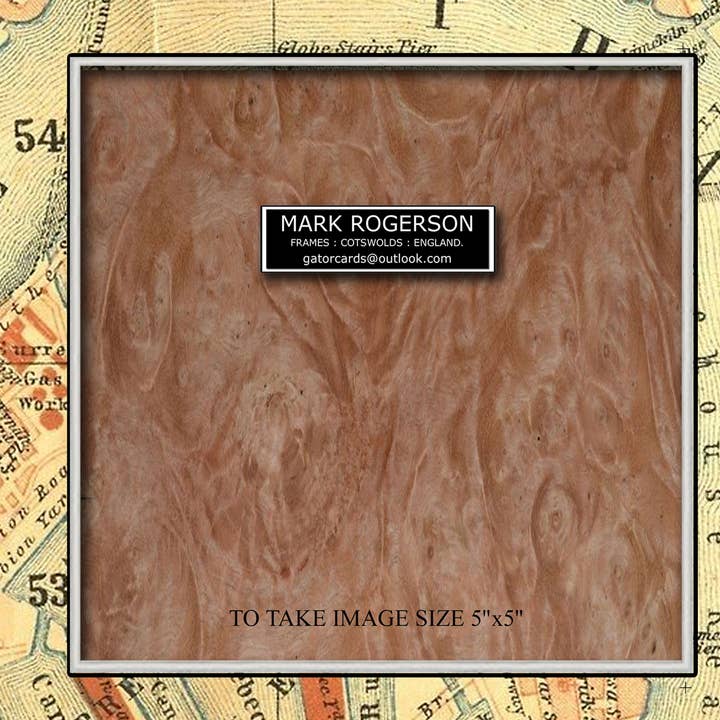 Gator cards - Wholesale Picture Frame - 1658 Map Paper Veneer Photoframe 5"x5" 0