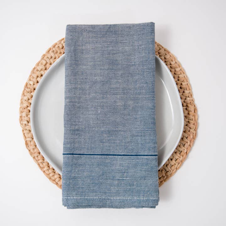 Perennial Napkin ~ Washed Indigo for wholesale by MAADILI COLLECTIVE