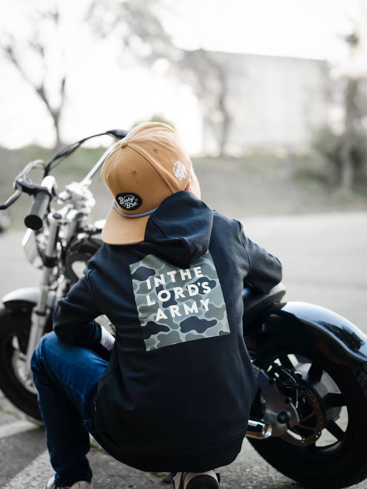 In the Lord's Army Kids Black Hoodie for wholesale by BRVE by Fletch