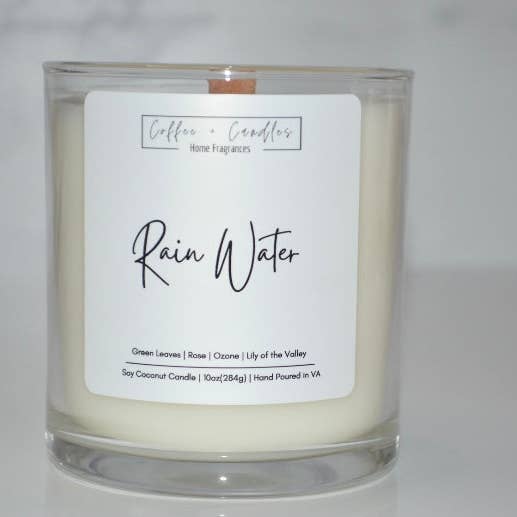 Rain Water Candle for wholesale by Coffee + Candles LLC