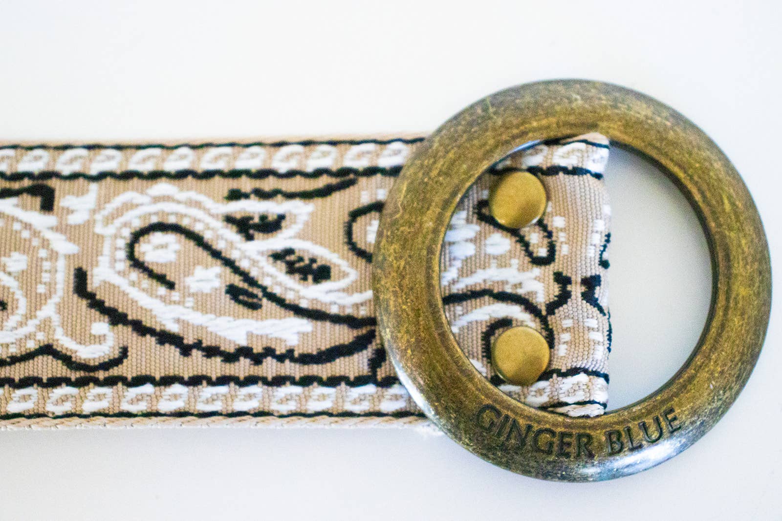 Ginger Blue - Wholesale Riem - Dames - Paisley, alsjeblieft, zand1