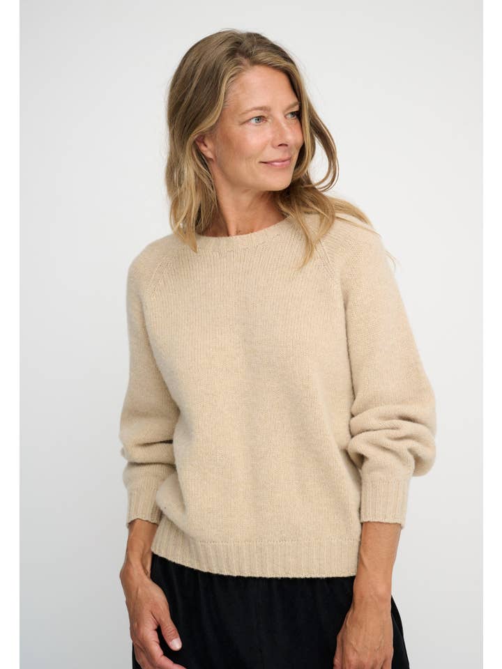 moshi moshi mind - Wholesale Knit Sweater - Women's - sienna knit wool - oatmeal melange