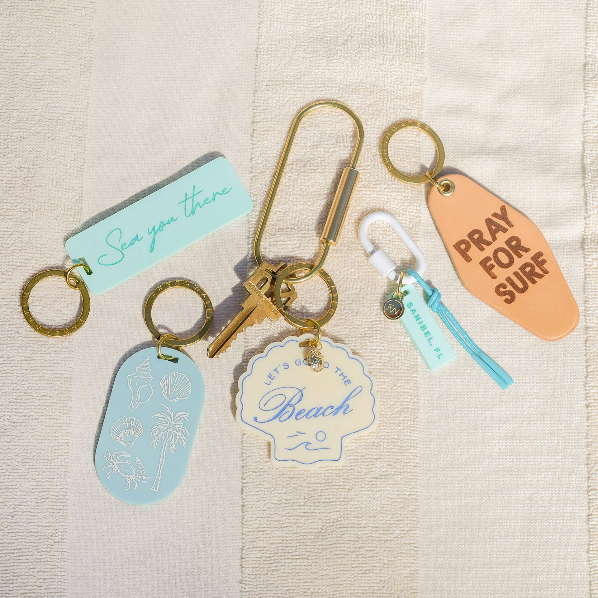 Freshwater Curated Goods - Wholesale Keychain - Unisex - Pray For Surf Hotel Keychain1