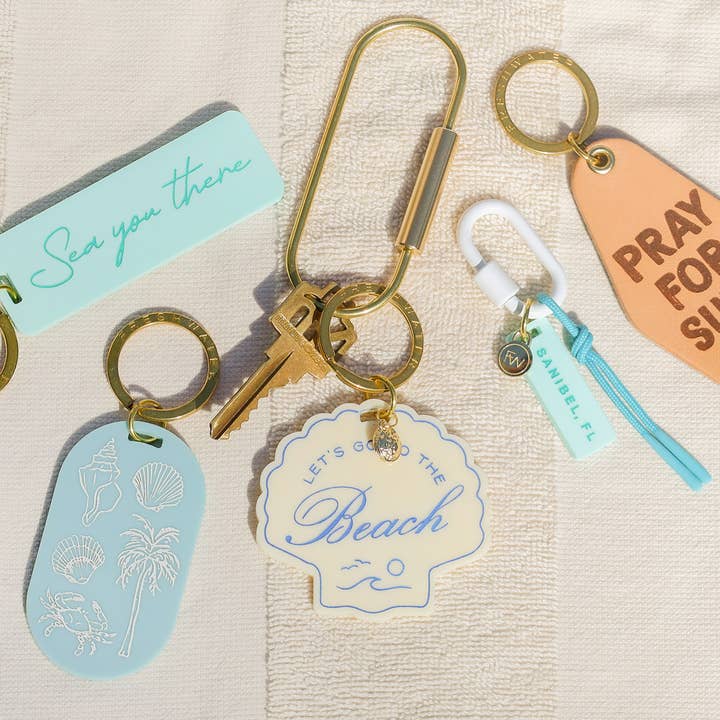 Freshwater Curated Goods - Wholesale Keychain - Women's - Beach Seashell Charm Keychain2