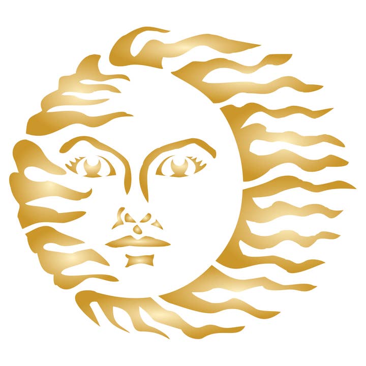 Pochoir Soleil Vintage | Réutilisable | Mylar | 3 tailles pour la vente par Craft Kreatively