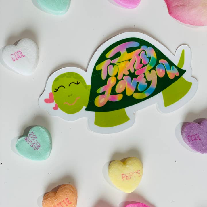 I TURTLEY Love You Sticker for wholesale by A Little Script