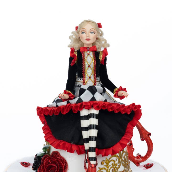 Alice on Teacup - Red and other Purchase Wholesale alice in wonderland decor. Free Returns & Net 60 Terms on Faire trending on Faire.