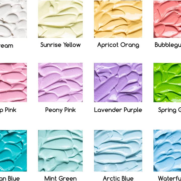 Pintar Art Supply - Wholesale Acrylic Paint - MEEDEN Pastel Acrylic Paint Set, 12 Pastel Colors 22 ml/0.74oz, Heavy Body Acrylic Paint Tubes, Art Craft Paints for Artists Kids Beginners, Art Supplies for Canvas Wood Rock Painting
