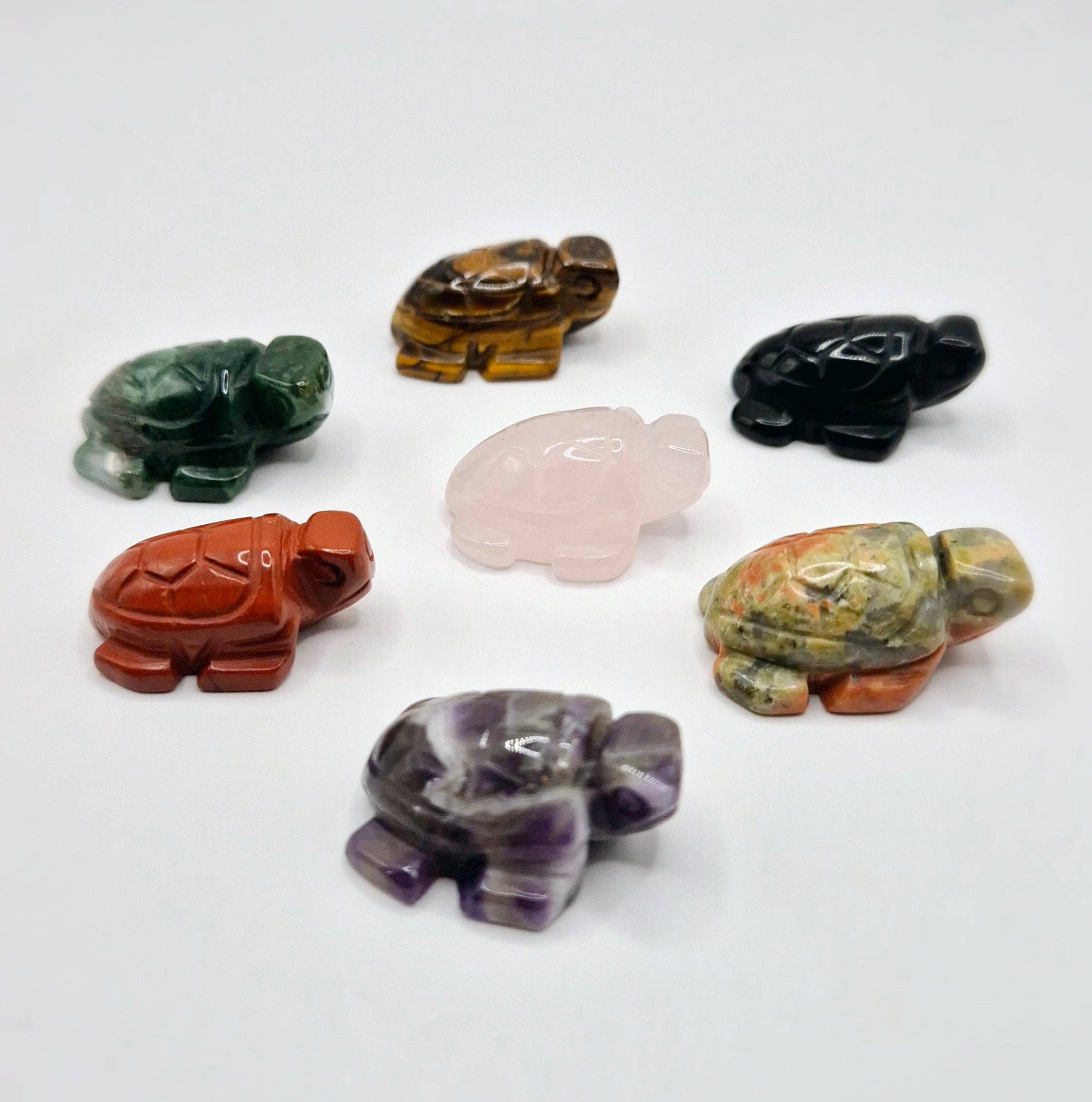 Moonlight Gemstones - Wholesale Spiritual Stone/Crystal - Mini Gemstone Turtle 2.5 cm - Black Obsidian2