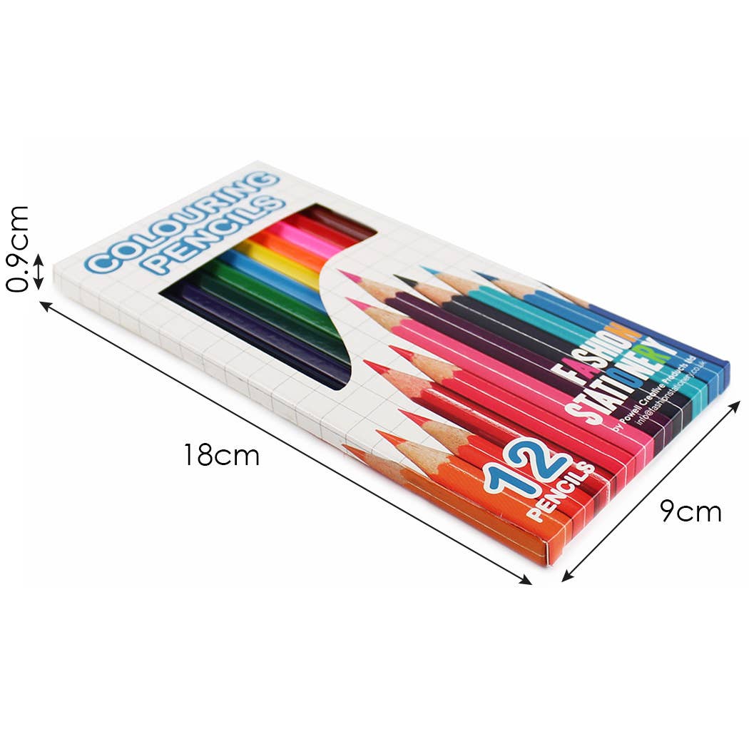 Powell Creative Products Ltd - Wholesale Colored Pencil - Colouring Pencils Set Kids Adults School Arts & Craft 12pk3