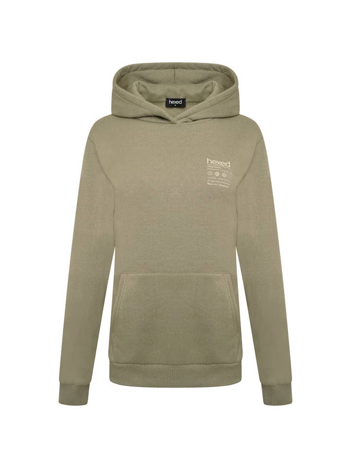 Light Khaki PLANET POSITIVE UNISEX HOODIE for wholesale on Faire