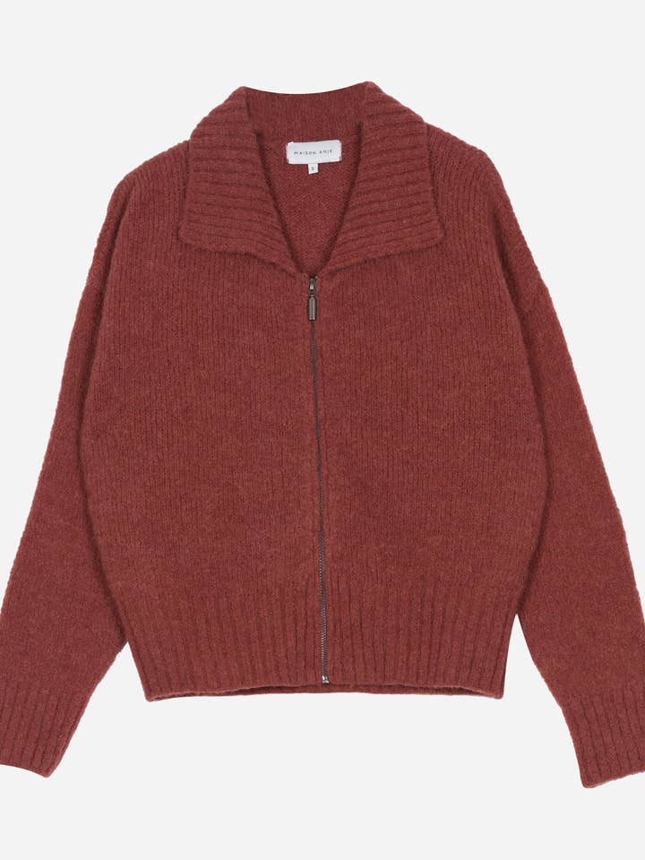 CARDIGAN BRENA castanho por atacado de Maison Anje