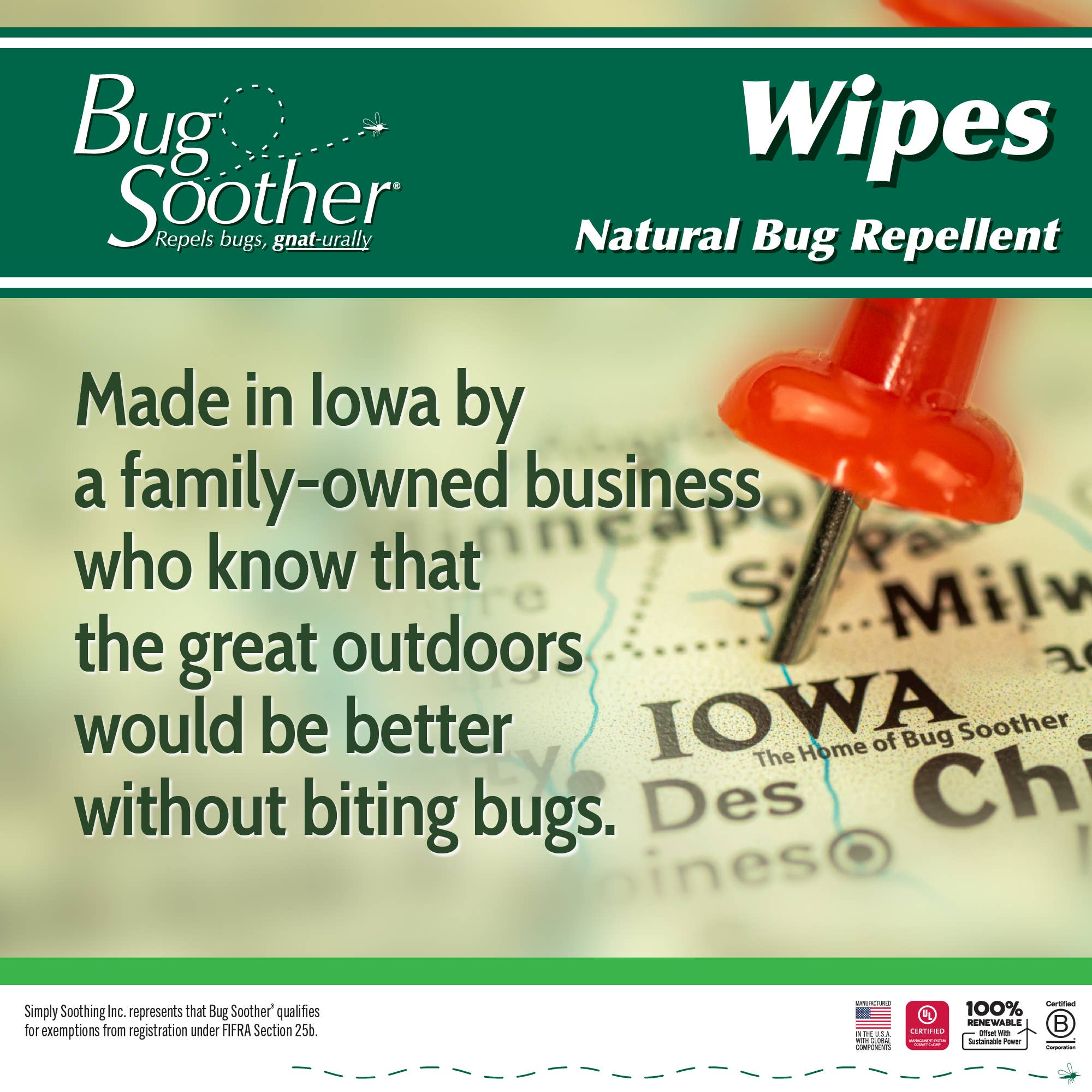 Eco Lips & Bug Soother - Wholesale Insect Repellent - Bug Soother Mosquito Repellent Wipes 15-count5