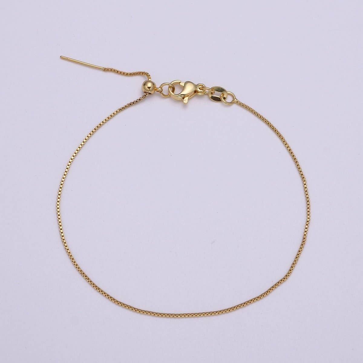 Aim Eternal - Wholesale Craft Supplies - Gold Filled 0.8mm 21.0 inch long Chain with Lobster Clasp For DIY Jewelry Making Chain NECKLACE Supplies Kit  L-198~L-2010