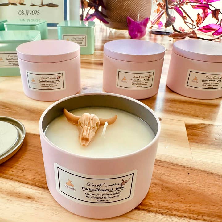 Cloudy Babe - Wholesale Jar/Filled Candle - Desert Sunrise Candle! Cactus Flower & Jade 5