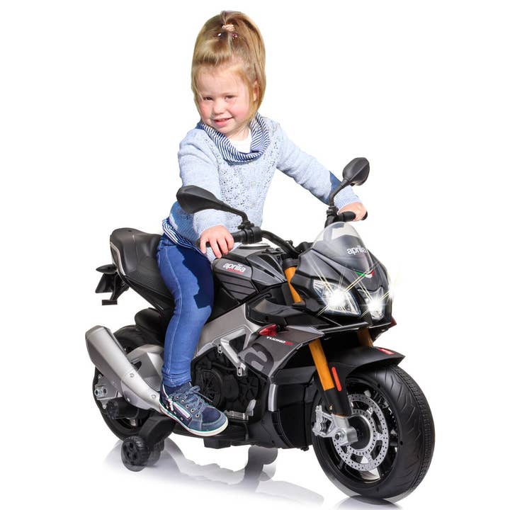 Ride-on Aprilia Tuono V4 1100 RR black 12V for wholesale by mhw24