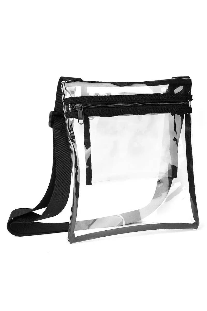 Cap Zone - Vendita all'ingrosso Borsa a tracolla - Donna - Grande Borsa a Tracolla Trasparente Resistente Morbida in TPU per Concerti1