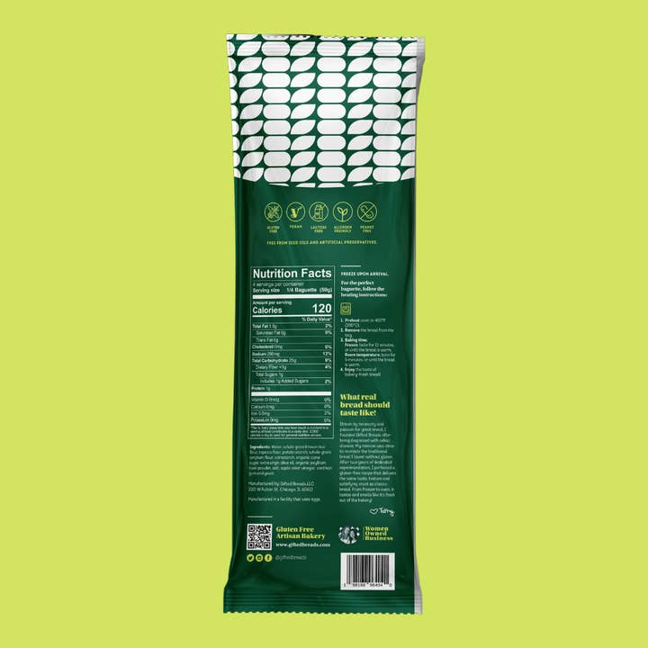 Gifted Breads - Wholesale Bread/Tortilla - Gluten-Free & Vegan Breads - Baguette  (Allergy-Friendly)