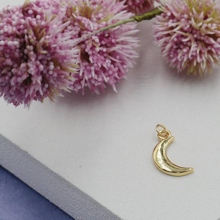 Smooth Moon Crescent Detailed Back Pendant for wholesale by Cherie by Cherie